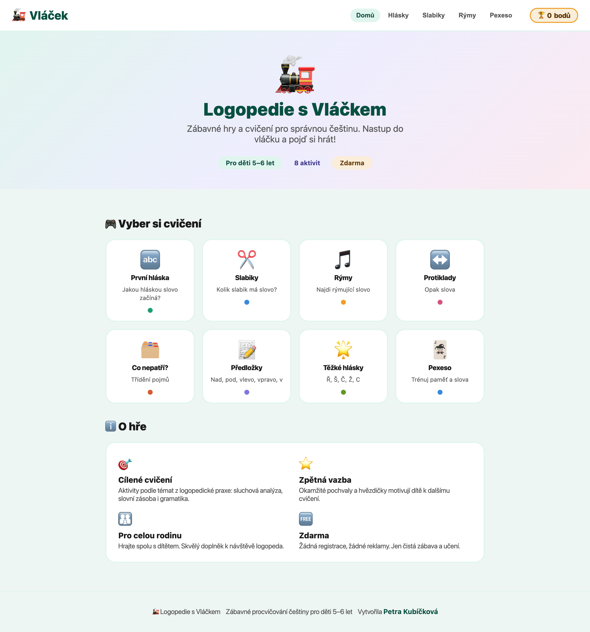 Logopedie s Vláčkem